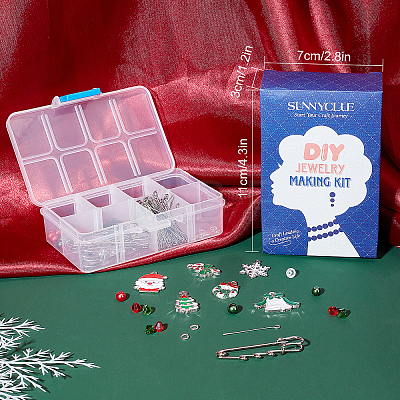 DIY Christmas Charm Brooch Making Kit DIY-SC0019-53-1
