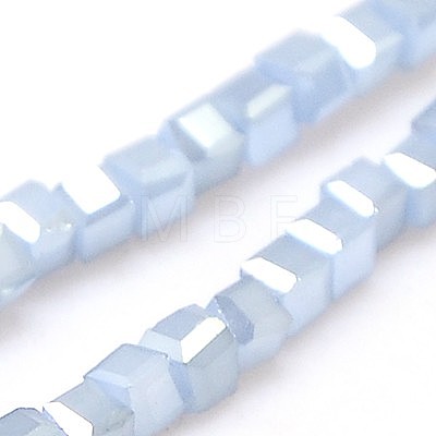 Electroplate Glass Beads Strands EGLA-J028-M-1