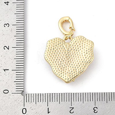 Brass Enamel Micro Pave Cubic Zirconia Pendants KK-U043-11G-01-1