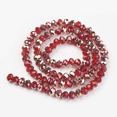 Electroplate Transparent Glass Beads Strands EGLA-A034-T4mm-N12-1