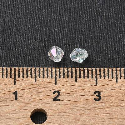 Bicone AB Color Plated Eco-Friendly Transparent Acrylic Beads X-TACR-A003-4mm-22-1