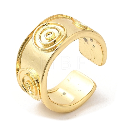 Rack Plating Brass Open Cuff Rings RJEW-Q770-29G-1