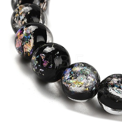 Handmade Dichroic Foil Glass Beads Strands DICH-U001-01B-1