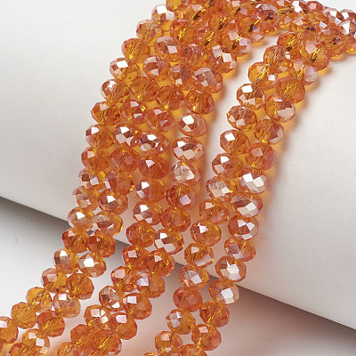 Electroplate Glass Beads Strands EGLA-A034-T2mm-K16-1