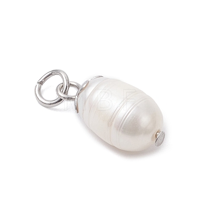 Natural Pearl Pendants PALLOY-JF04618-1