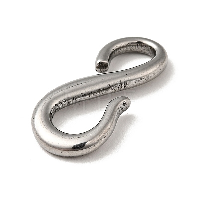 Tibetan Style 304 Stainless Steel S Hook Clasps STAS-G278-44AS-1