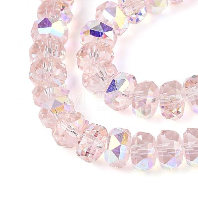 Electroplate Transparent Glass Beads Strands EGLA-N022-04A-D14-1