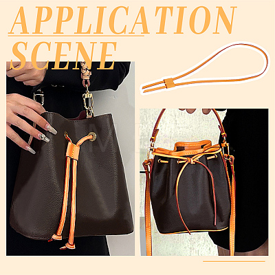 PU Imitation Leather Bag Drawstring Cord & Cord Slider Sets DIY-WH0453-50B-02-1