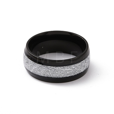 Enamel Texture Flat Band Ring RJEW-I089-28EB-1