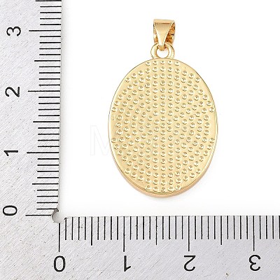 Natural White Shell Oval Pendants KK-F919-43B-G-1