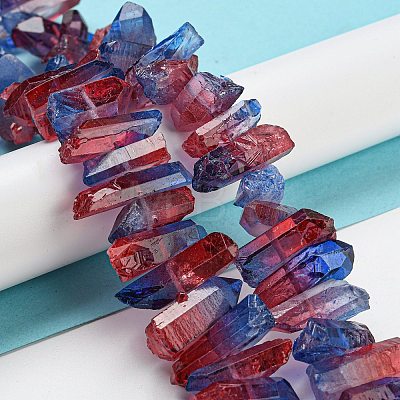 Natural Dyed Quartz Beads Strands G-G791-14K-1