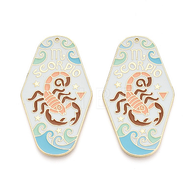 Rack Plating Alloy and Enamel Big Pendants X1-ENAM-T021-29H-1