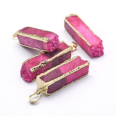 Natural Druzy Agate Crystal Pendants G-A172-02-1