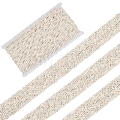 Braided Cotton Lace Ribbons SRIB-WH0011-152A-1