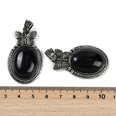 Natural Obsidian Pendants G-I370-09AS-08-1