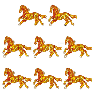 8Pcs Running Horse Enamel Pins JEWB-GA0001-56A-1