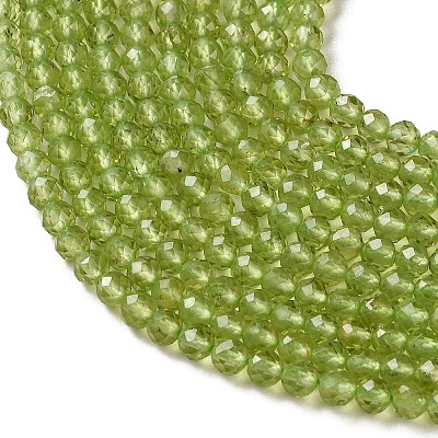 Natural Peridot Beads Strands G-P603-C-3mm-01-1