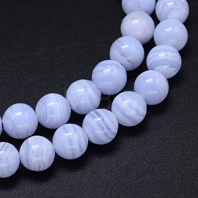 Grade AA Natural Blue Lace Agate Beads Strands G-F222-30-6mm-1