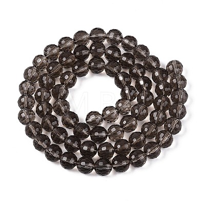 Transparent Glass Bead Strands GLAA-R095-8mm-37-1
