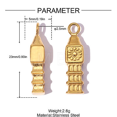 304 Stainless Steel Pendants SA-OY001-73G-1