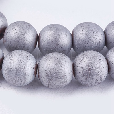 Electroplate Non-magnetic Synthetic Hematite Beads Strands G-M007-25A-1