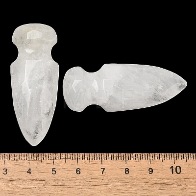 Natural Quartz Crystal Craved Sword Model Ornament DJEW-C019-02D-1