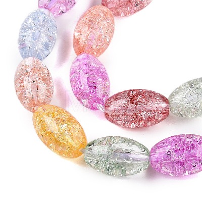 Transparent Crackle Glass Beads Strands GLAA-S192-B-010J-1