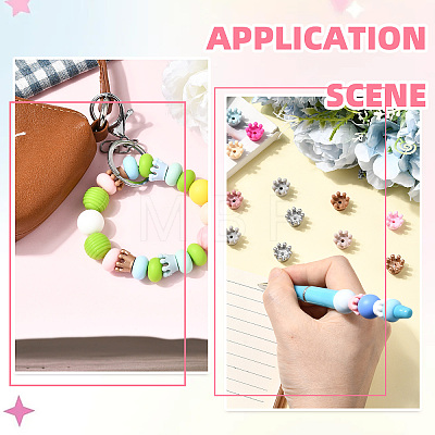 26Pcs 13 Colors Food Grade Eco-Friendly Silicone Focal Beads SIL-SZ0004-27-1