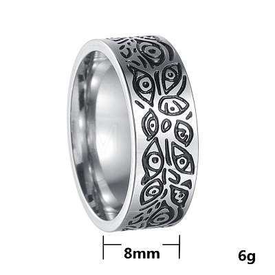 Retro Viking 201 Stainless Steel Finger Rings for Men FS-WGFAFFE-04-1