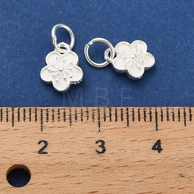 925 Sterling Silver Flower Charms STER-P071-02S-1