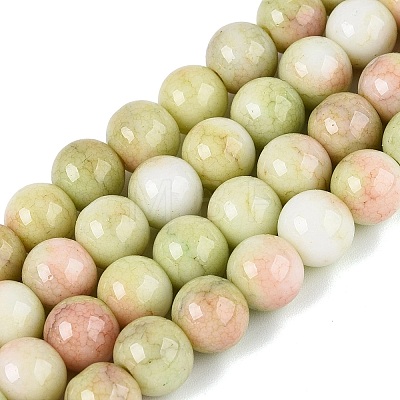 Opaque Ombre Effect Dyed Glass Beads Strands GLAA-Q106-04A-05-1