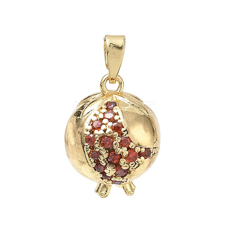 Brass Rhinestone Pendants CU-CBABE4C-01-1