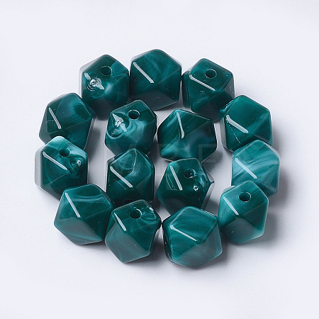 Acrylic Beads X-OACR-T007-09M-1