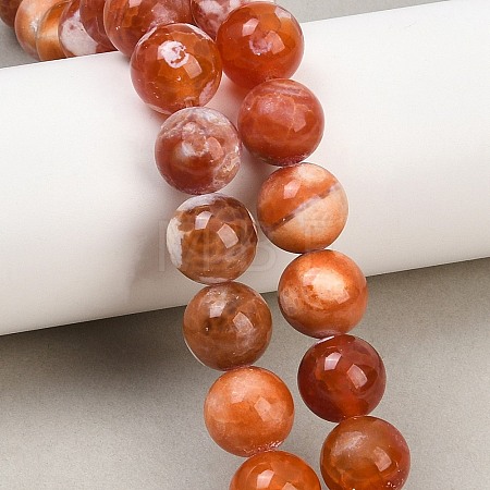 Natural Fire Crackle Agate Beads Strands G-G163-A01-04-1