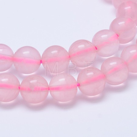 Pink Color Natural Madagascar Rose Quartz Beads Strands G-D653-6mm-1