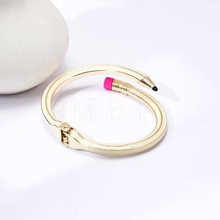 Pencil Design Alloy Enamel Cuff Bangles FS-WG7604E-05-1