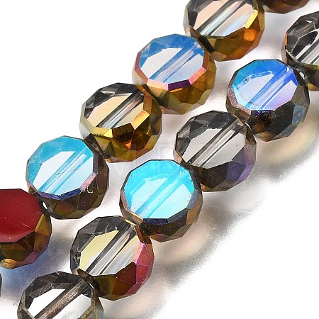 Electroplated Transparent Glass Beads Strands GL-CBA98F0-06A-01-1