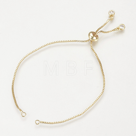 Brass Slider Bracelets Making MAK-R025-02G-1