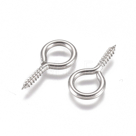Tarnish Resistant 304 Stainless Steel Screw Eye Pin Peg Bails X-STAS-L234-165B-P-1