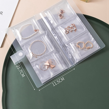 84 Pockets Transparent Jewelry Storage Book without Resealable Bags PW-WG24357-01-1