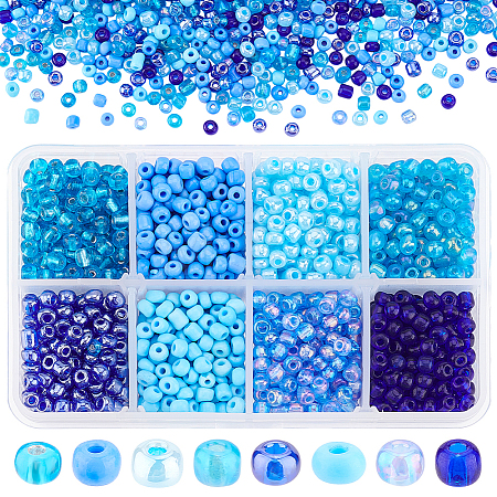 Mixed Style 6/0 Round Glass Seed Beads SEED-PH0006-4mm-03-1