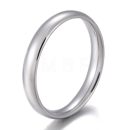 Non-Tarnish 304 Stainless Steel Flat Plain Band Rings STAS-I160-D-P-1