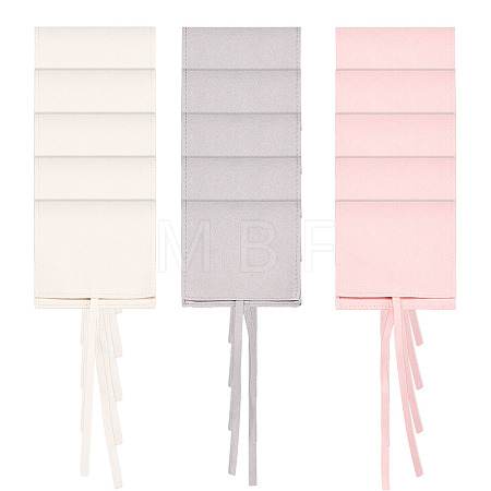 15Pcs 3 Colors Square Fiber Cloth Jewelry Pouches ABAG-TA0002-24-1