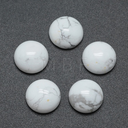Natural Howlite Cabochons X-G-P393-R32-12mm-1