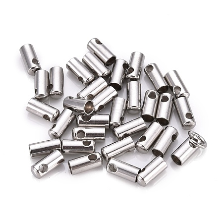 Tarnish Resistant 201 Stainless Steel Cord Ends STAS-F250-10P-L-1