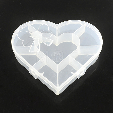 Heart Plastic Bead Storage Containers X-CON-Q023-16-1