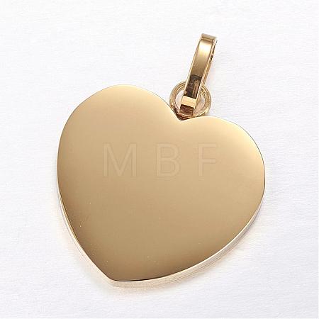 304 Stainless Steel Stamping Blank Tag Pendants STAS-P055-04G-1