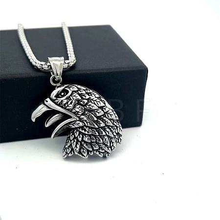 Men's Hip-Hop Eagle Pendant 304 Stainless Steel Vintage Punk Necklaces IJ6091-1
