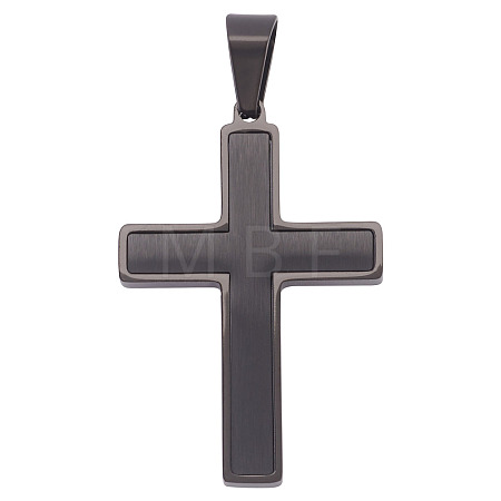1Pc Brushed 304 Stainless Steel Pendants STAS-TADJ0001-07EB-1