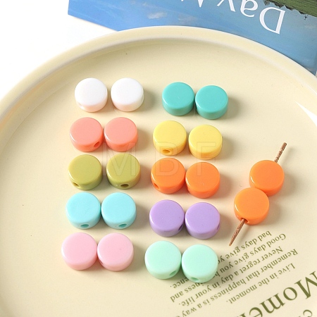 Opaque Acrylic European Beads X-OACR-L016-07-1